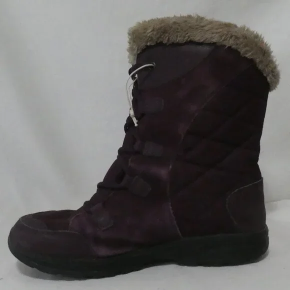 COLUMBIA - Waterproof | size 10 | Elegant Purple Faux-Fur Trim Boots - Picture 3 of 12